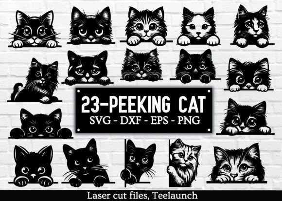 23-PEEKING CAT SVG Bundle