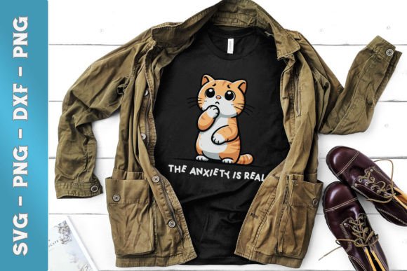 Anxiety is Real Cat SVG