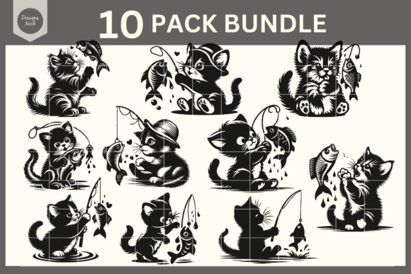 Cat SVG Bundle: Kitten SVG & Cat Vector
