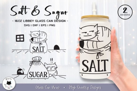 Funny Cat Glass Can Wraps Cat SVG File