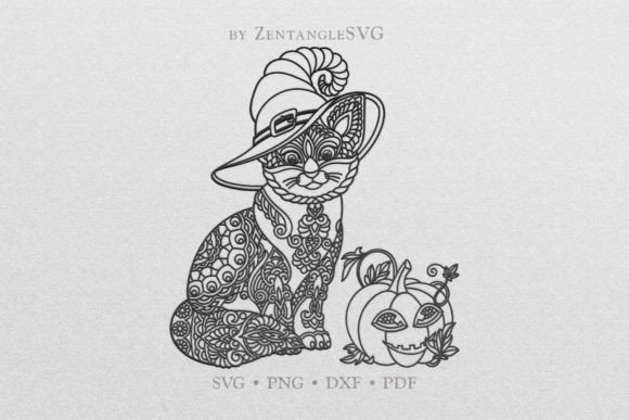 Halloween Cat SVG, Cat Halloween Pumpkin