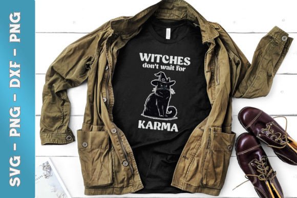 Karma Gothic Witch Black Cat SVG