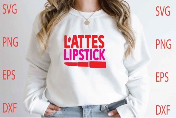 Lattes Lipstick Svg Design