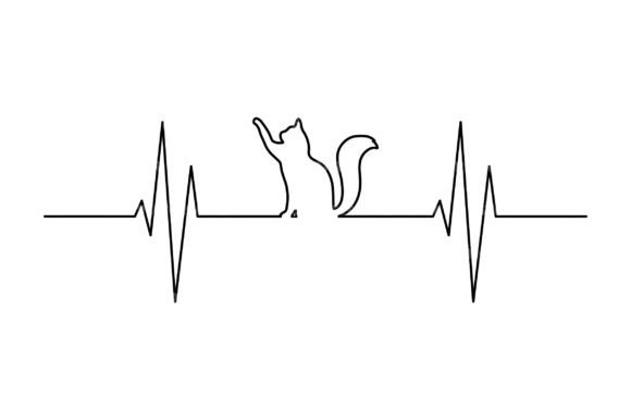 Life Line Cat SVG Cut File