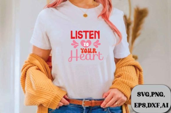 Listen to Your Heart SVG Design
