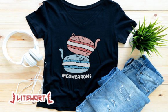 Meowcaron Cat Macaron Pun SVG