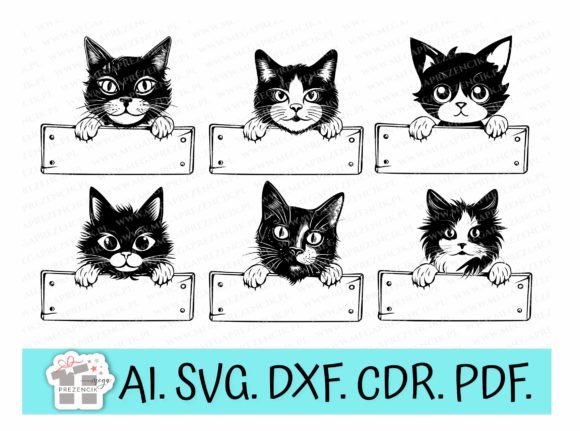 PEEKING CAT SVG, Peeking Cat Clipart Svg