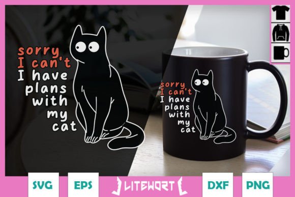 Sarcastic I Have Plans with My Cat SVG
